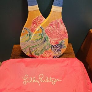 Lilly Pulitzer Floral Paddle Set includes paddle bag and paddle ball